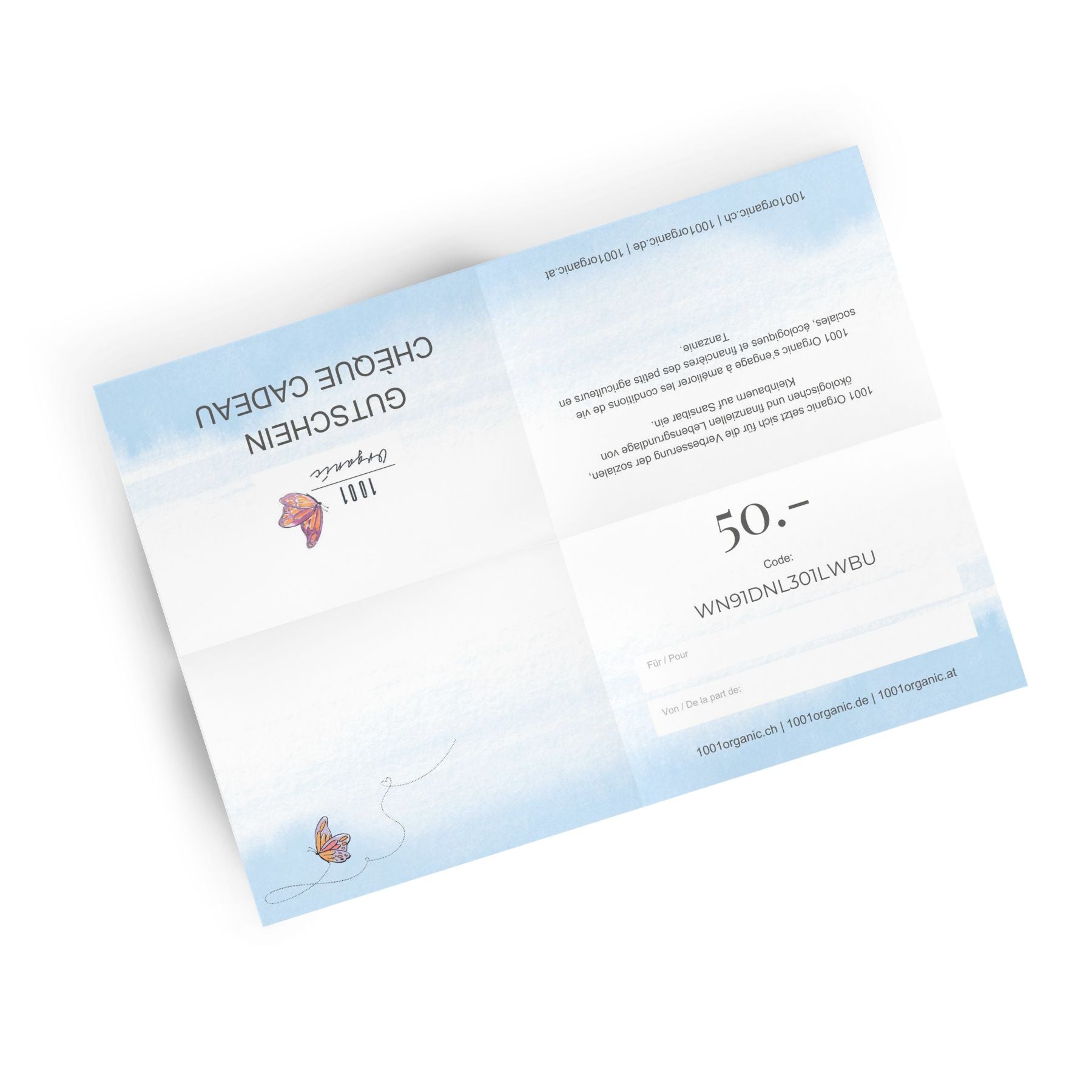 1001 Organic Gift Card