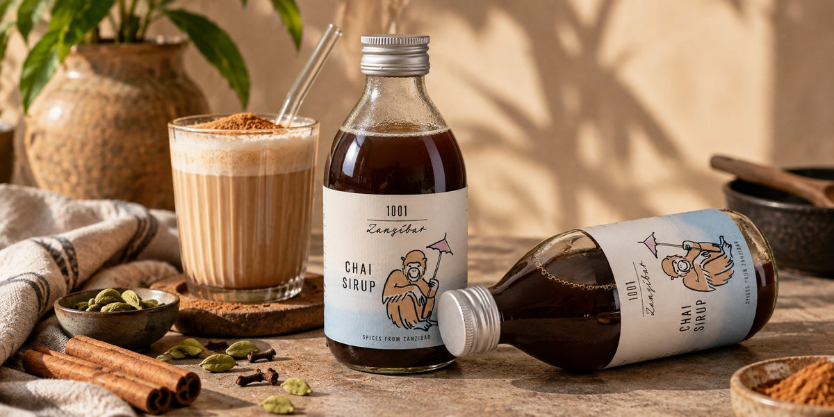 1001 Organic Chai Sirup mit Chai Latte